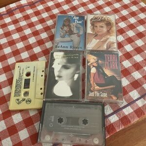 vintage lot of retro cassette tapes for old school listening